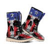 American Patriotic Skull Print Winter Boots