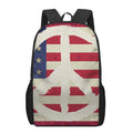 American Peace Flag Print 17 Inch Backpack