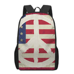 American Peace Flag Print 17 Inch Backpack