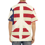 American Peace Flag Print Aloha Shirt