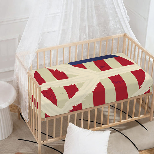 American Peace Flag Print Baby Crib Sheet