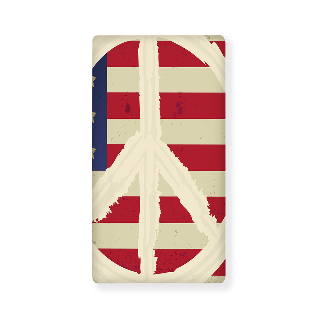 American Peace Flag Print Baby Crib Sheet