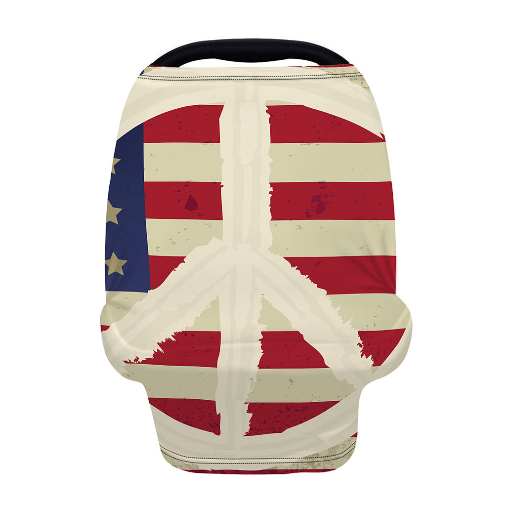 American Peace Flag Print Baby Seat Cover
