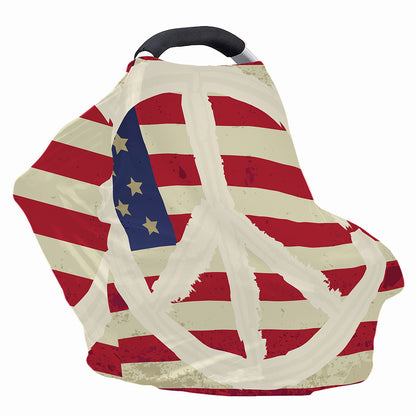 American Peace Flag Print Baby Seat Cover