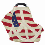 American Peace Flag Print Baby Seat Cover
