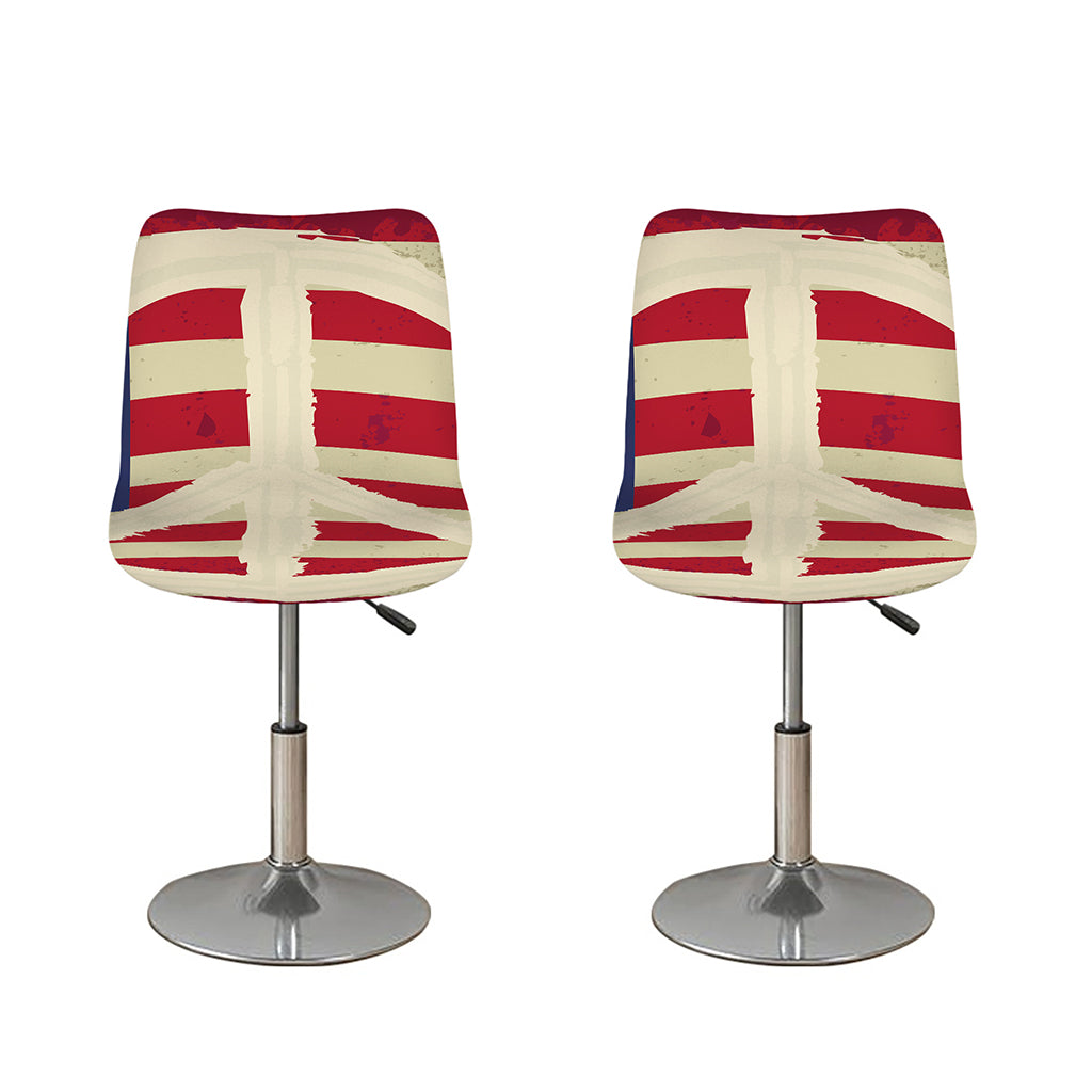 American Peace Flag Print Bar Stool Covers
