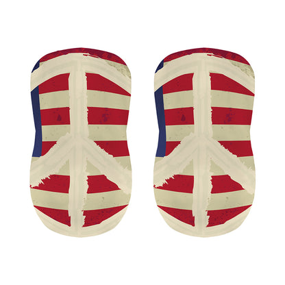 American Peace Flag Print Bar Stool Covers