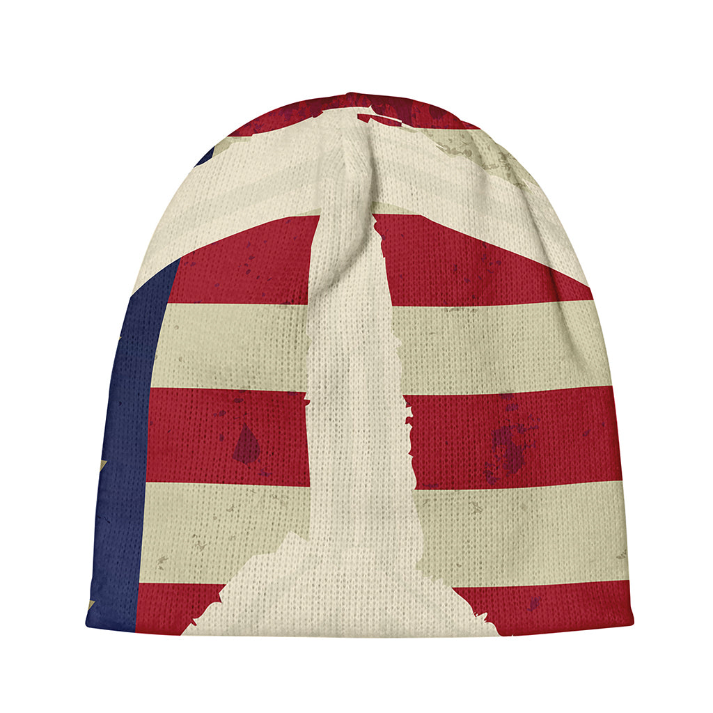 American Peace Flag Print Beanie