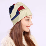 American Peace Flag Print Beanie