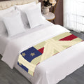 American Peace Flag Print Bed Runner