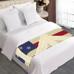 American Peace Flag Print Bed Runner