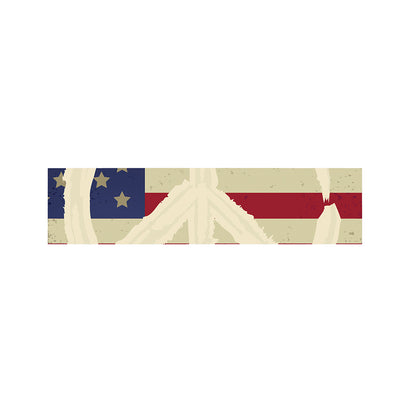 American Peace Flag Print Bed Runner