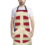 American Peace Flag Print Bib Apron With Pocket