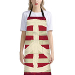American Peace Flag Print Bib Apron With Pocket