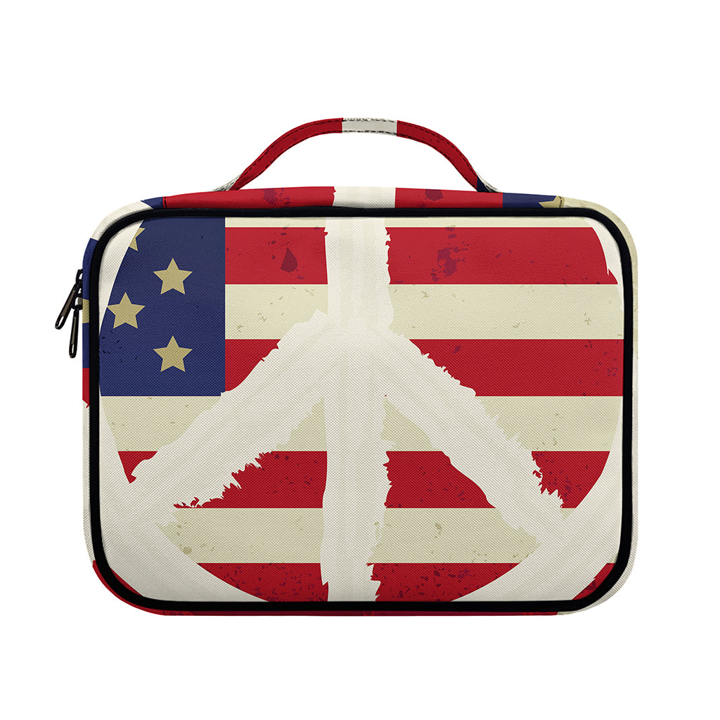 American Peace Flag Print Briefcase Bible Bag
