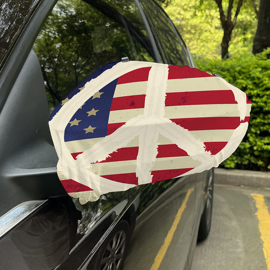 American Peace Flag Print Car Side Mirror Covers
