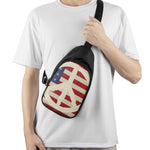 American Peace Flag Print Chest Bag