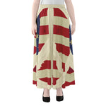 American Peace Flag Print Chiffon Maxi Skirt