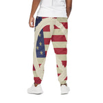 American Peace Flag Print Cotton Pants