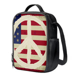 American Peace Flag Print Crossbody Lunch Bag