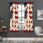 American Peace Flag Print Curtain