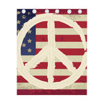 American Peace Flag Print Curtain