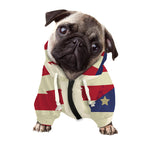 American Peace Flag Print Dog Zip Up Hoodie