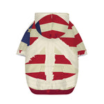 American Peace Flag Print Dog Zip Up Hoodie