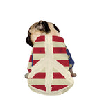 American Peace Flag Print Dog Zip Up Jacket