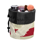 American Peace Flag Print Drawstring Makeup Bag