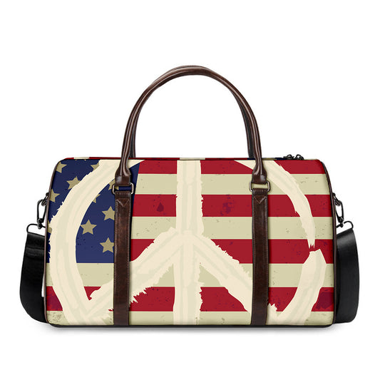American Peace Flag Print Duffle Bag