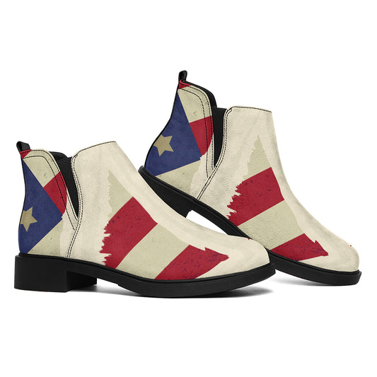 American Peace Flag Print Flat Ankle Boots