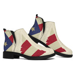 American Peace Flag Print Flat Ankle Boots