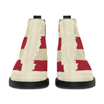 American Peace Flag Print Flat Ankle Boots