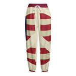 American Peace Flag Print Fleece Lined Knit Pants
