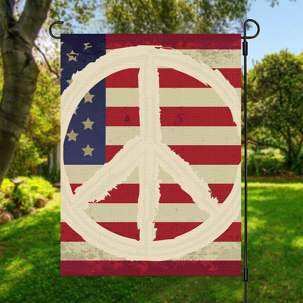 American Peace Flag Print Garden Flag