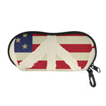 American Peace Flag Print Glasses Case