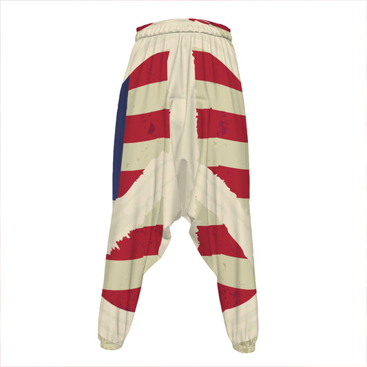 American Peace Flag Print Hammer Pants