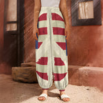 American Peace Flag Print Harem Pants