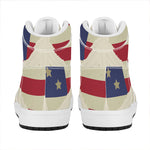 American Peace Flag Print High Top Leather Sneakers