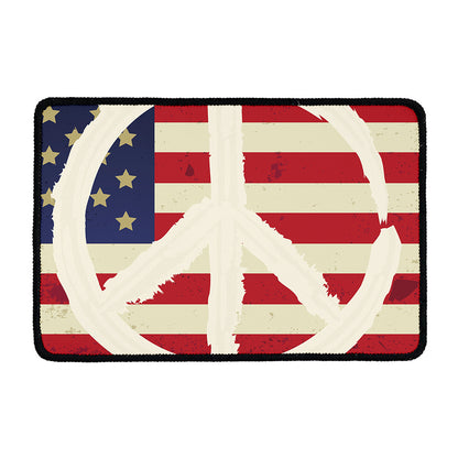 American Peace Flag Print Kitchen Mat