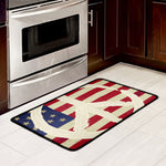 American Peace Flag Print Kitchen Mat