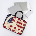 American Peace Flag Print Laptop Sleeve With Handle