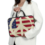 American Peace Flag Print Laptop Sleeve With Handle