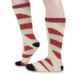 American Peace Flag Print Long Socks