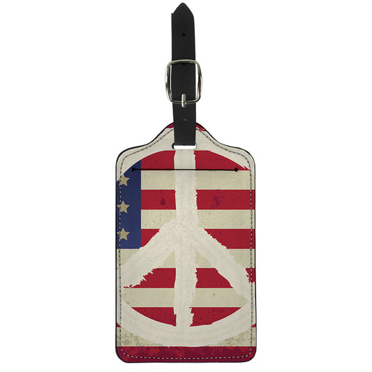 American Peace Flag Print Luggage Tag