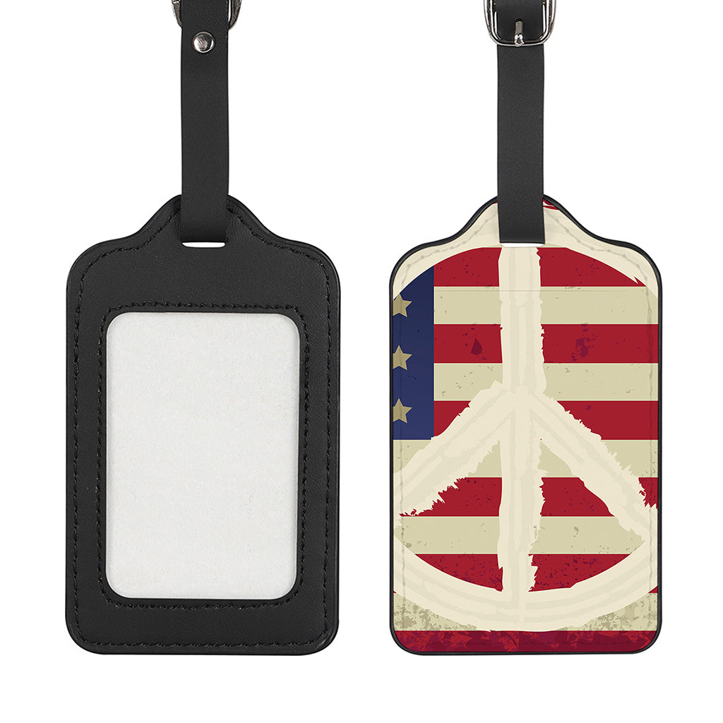 American Peace Flag Print Luggage Tag