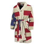 American Peace Flag Print Men's Bathrobe