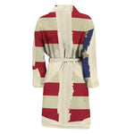American Peace Flag Print Men's Bathrobe
