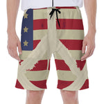 American Peace Flag Print Men's Beach Shorts